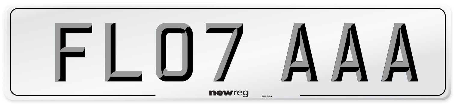 FL07 AAA Number Plate from New Reg